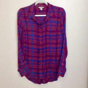 Lucky Brand plaid long sleeve top.